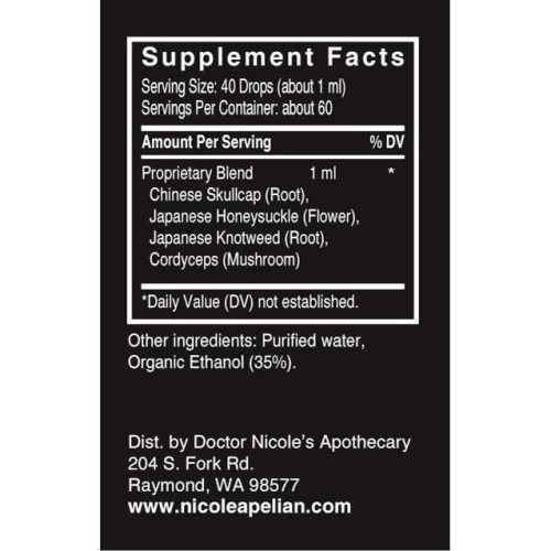 Eastern Blend Defense supplement facts