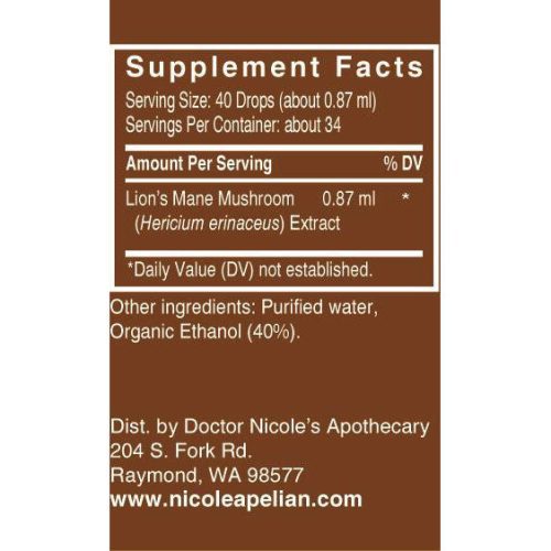 Lion s Mane supplement facts