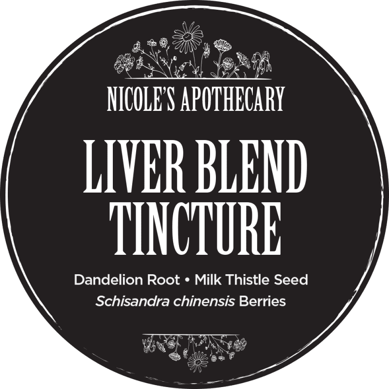 Nicole s Apothecary Liver Blend Tincture web label